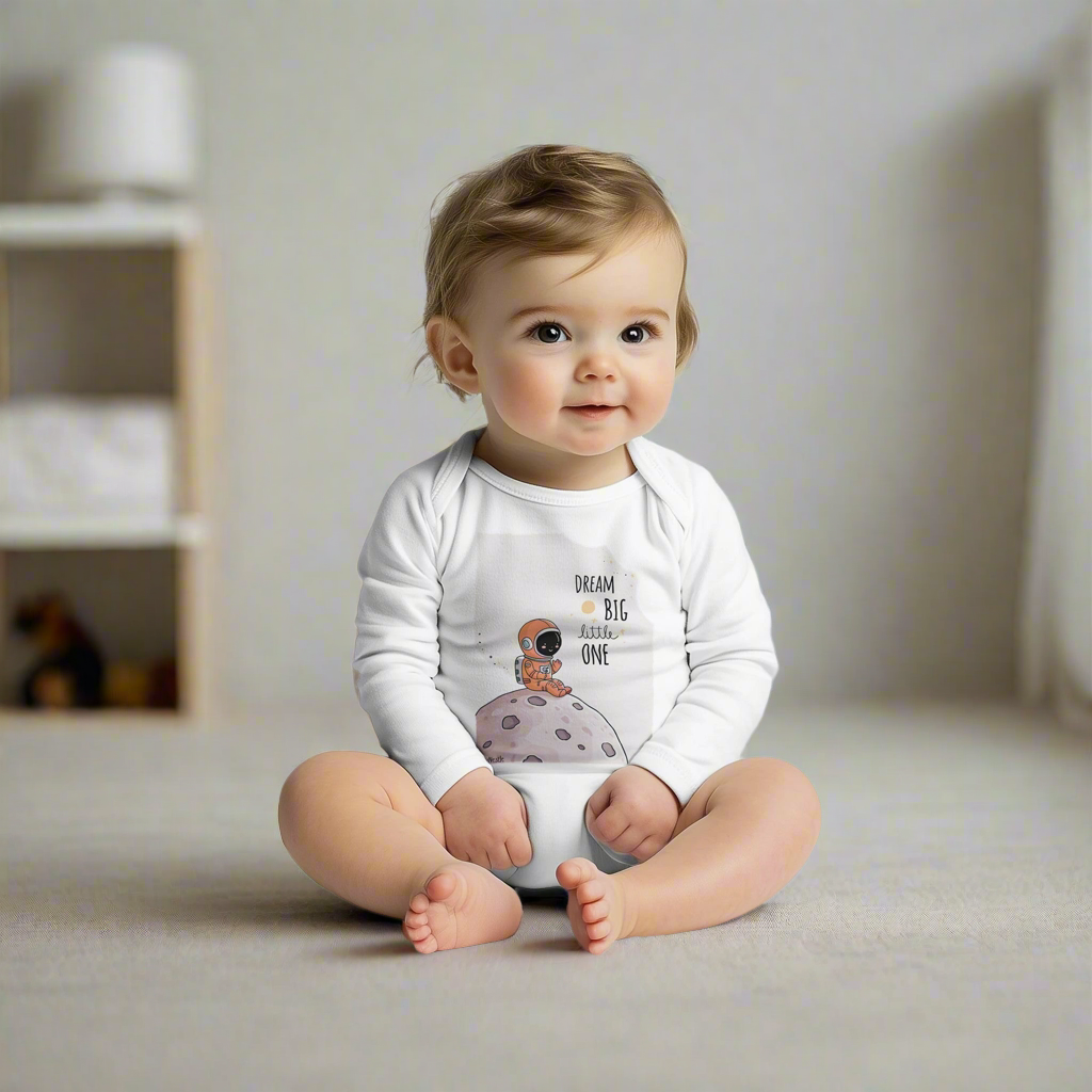 Dream Big Little One Long Sleeve Bodysuit