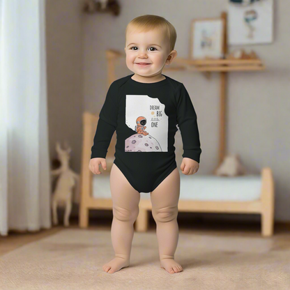 Dream Big Little One Long Sleeve Bodysuit