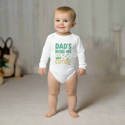 Dad's Mini Me But Way Cuter Long Sleeve Bodysuit