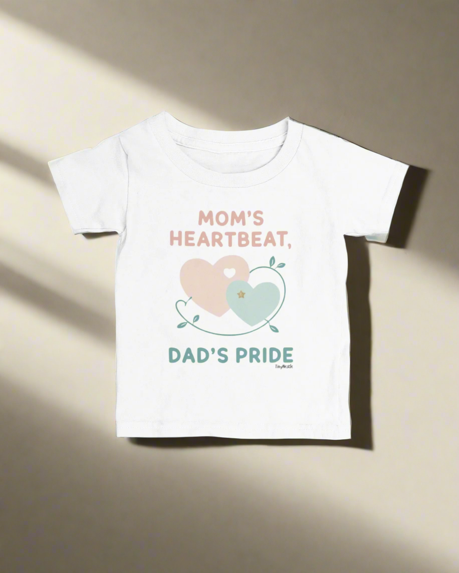 Mom's Heartbeat Dad's Pride Crewneck T-shirt