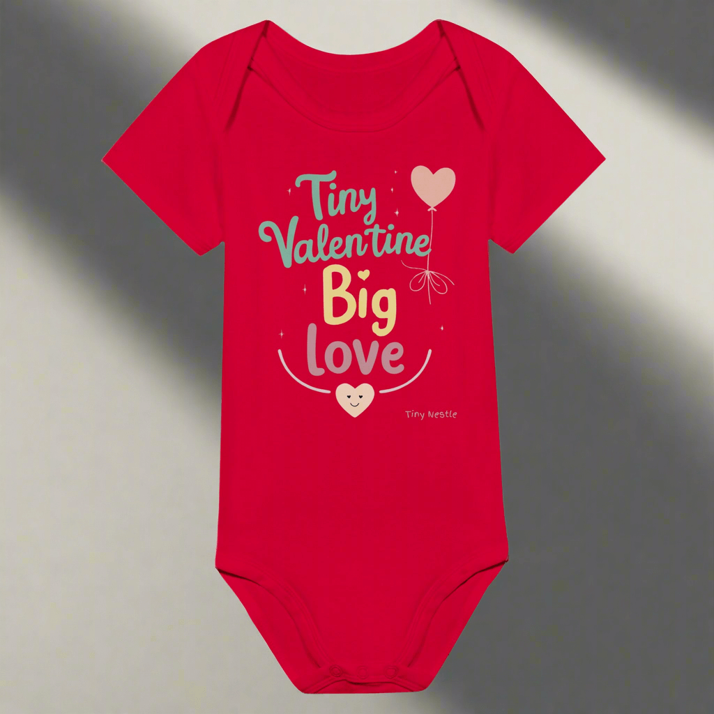 Tiny Valentine, Big Love – Baby Short Sleeve Bodysuit