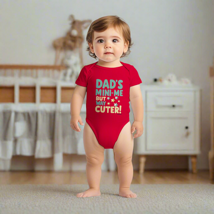 Dad's Mini Me But Way Cuter Short Sleeve Bodysuit