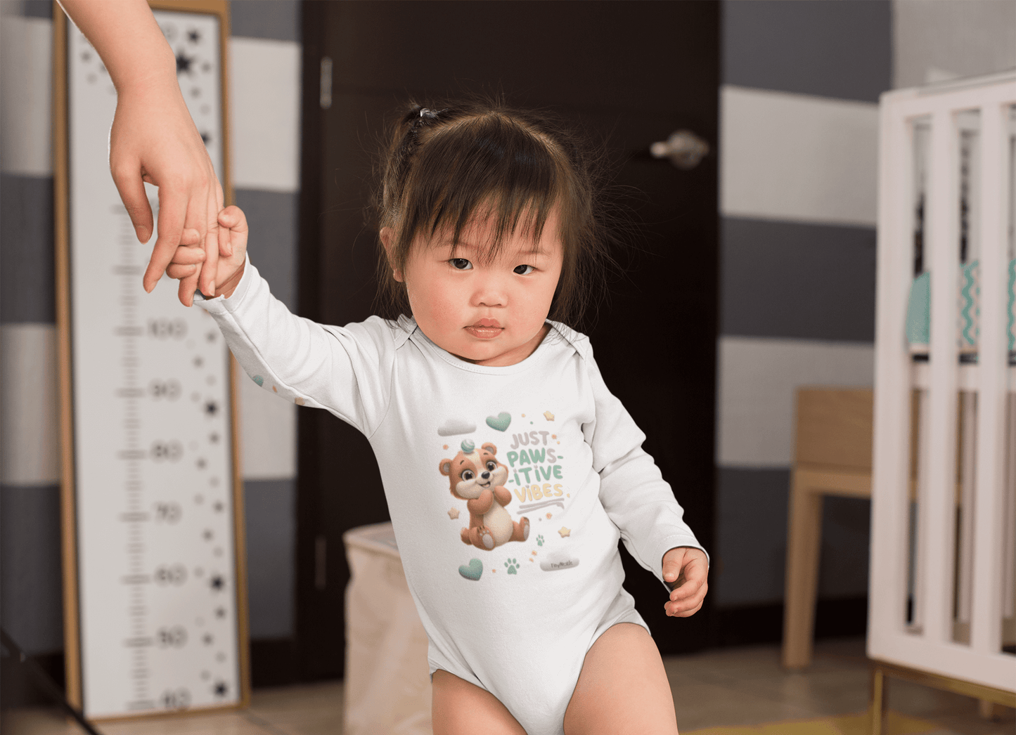 Just Paws-itive Vibes Long Sleeve Bodysuit