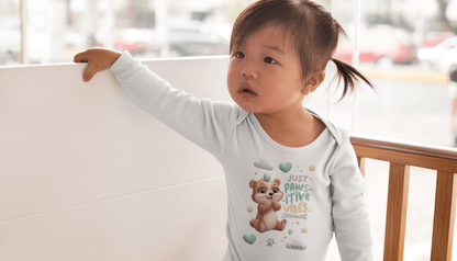 Just Paws-itive Vibes Long Sleeve Bodysuit