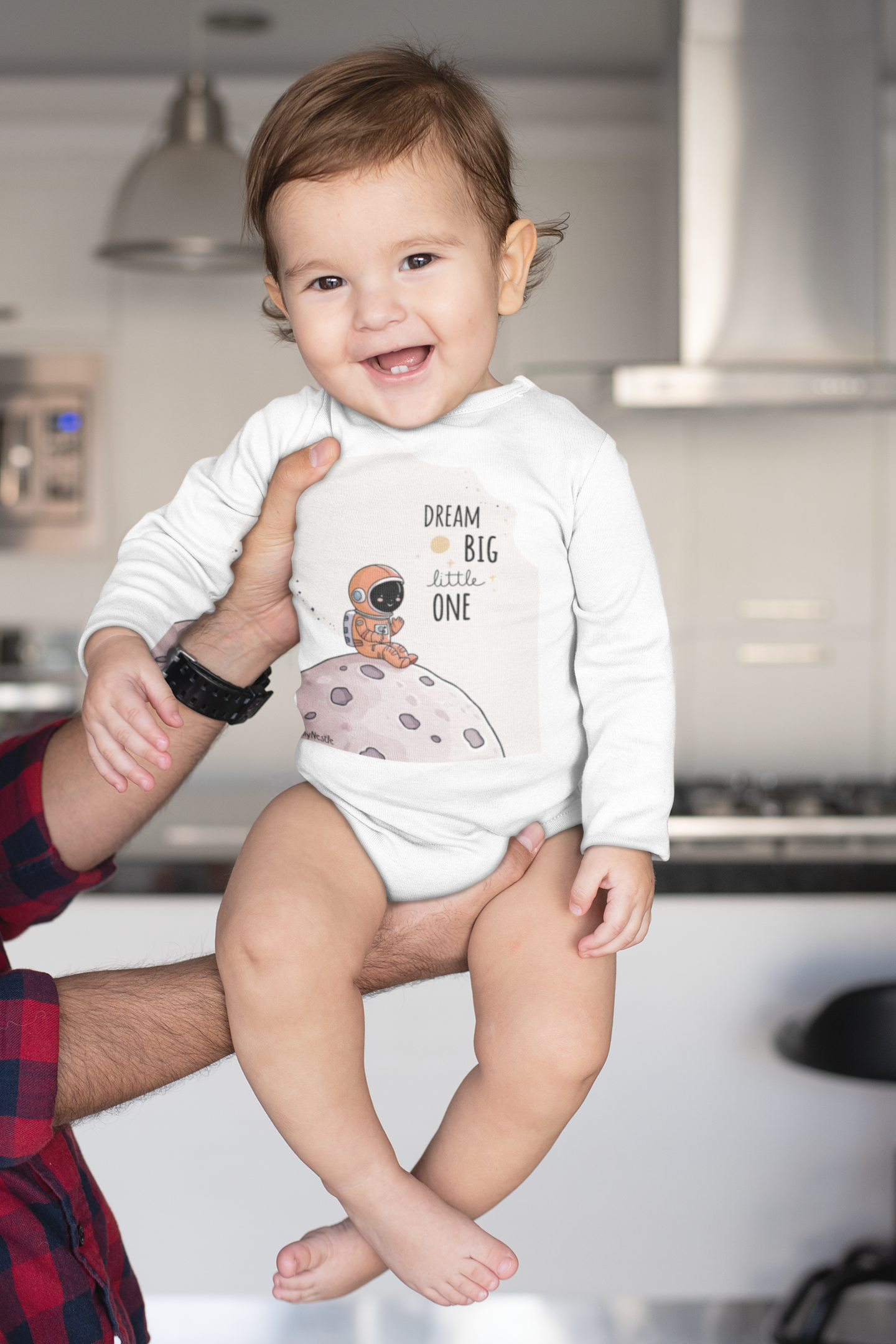 Dream Big Little One Long Sleeve Bodysuit