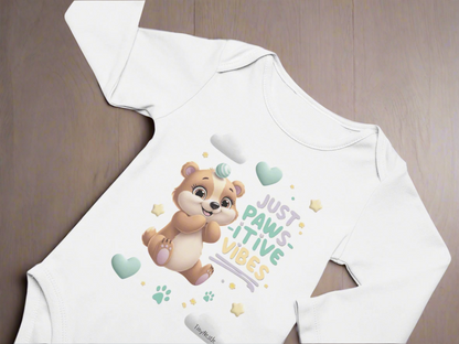 Just Paws-itive Vibes Long Sleeve Bodysuit