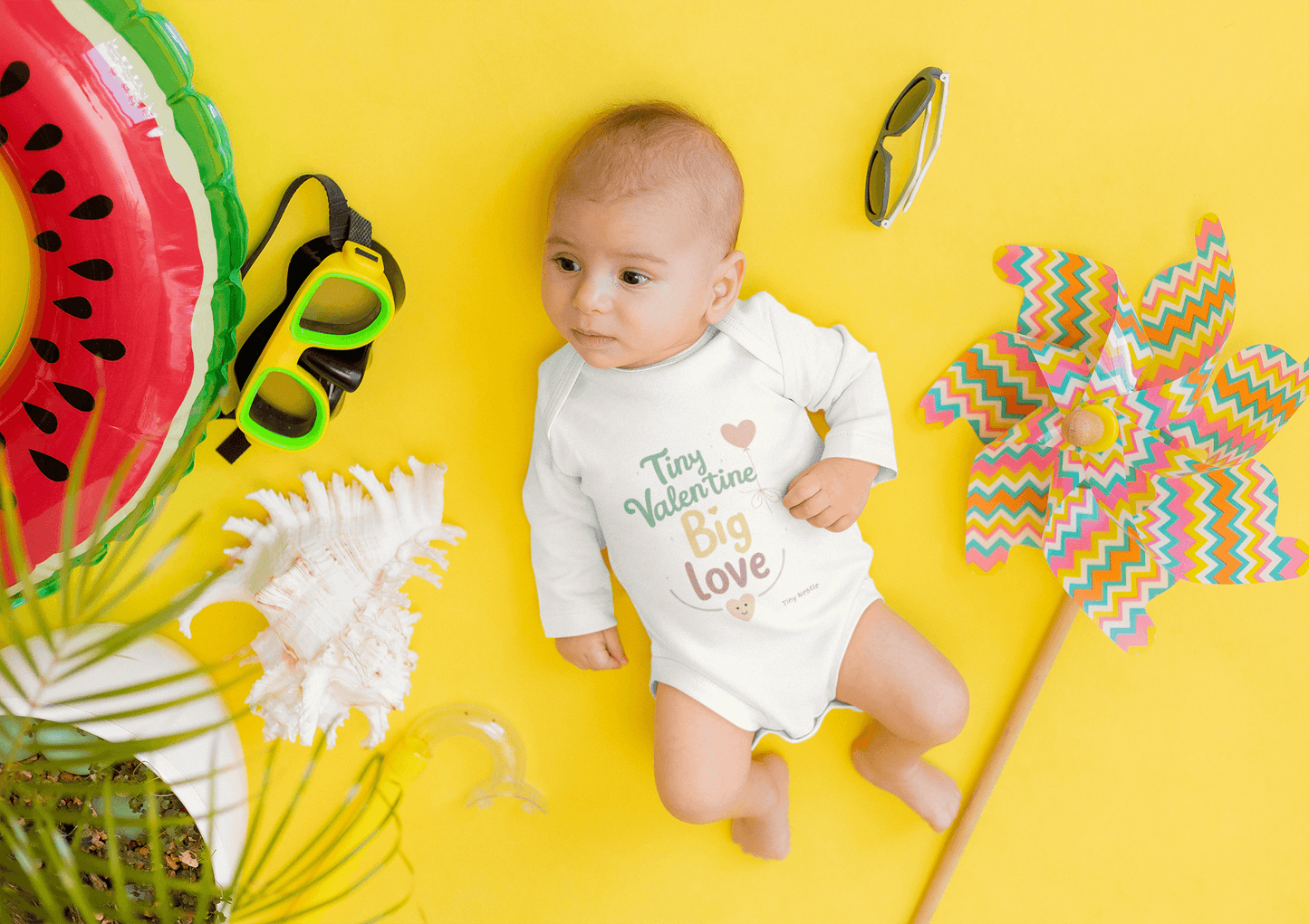 Tiny Valentine, Big Love – Baby Long Sleeve Bodysuit