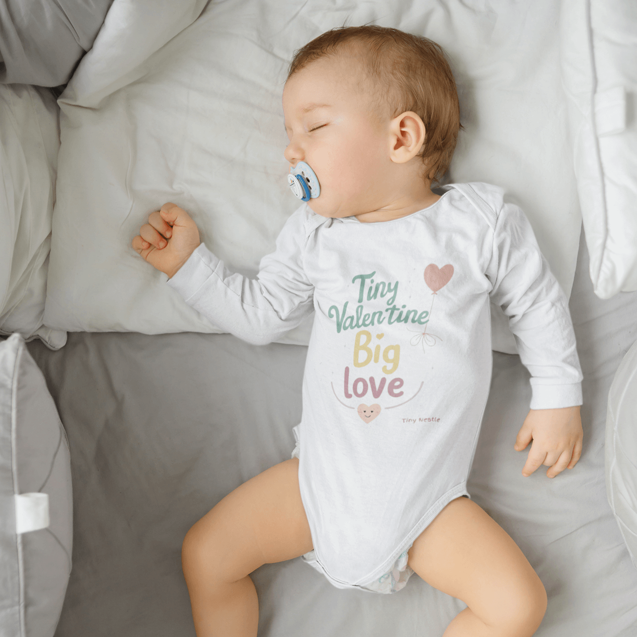 Tiny Valentine, Big Love – Baby Long Sleeve Bodysuit