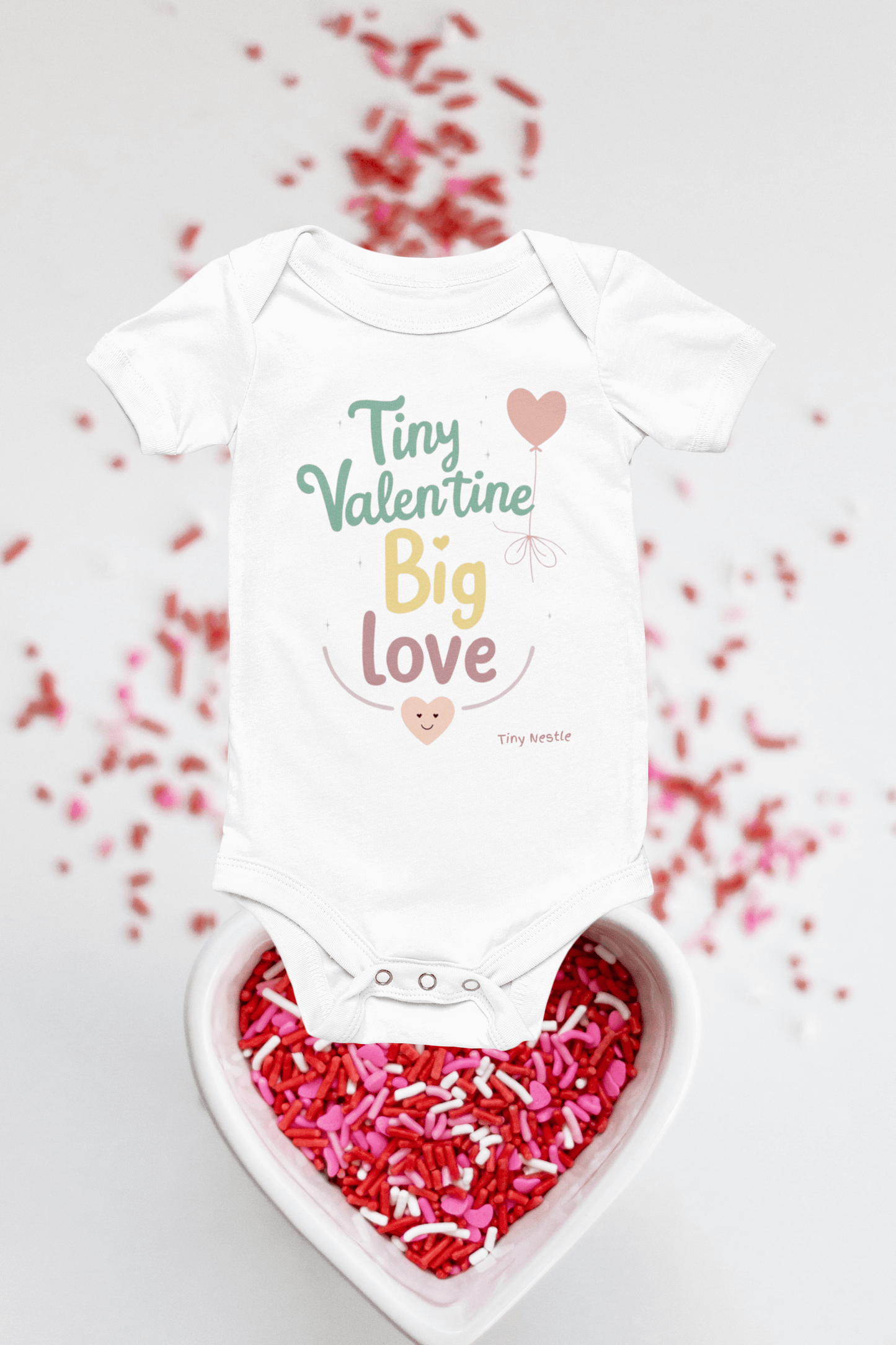 Tiny Valentine, Big Love – Baby Short Sleeve Bodysuit