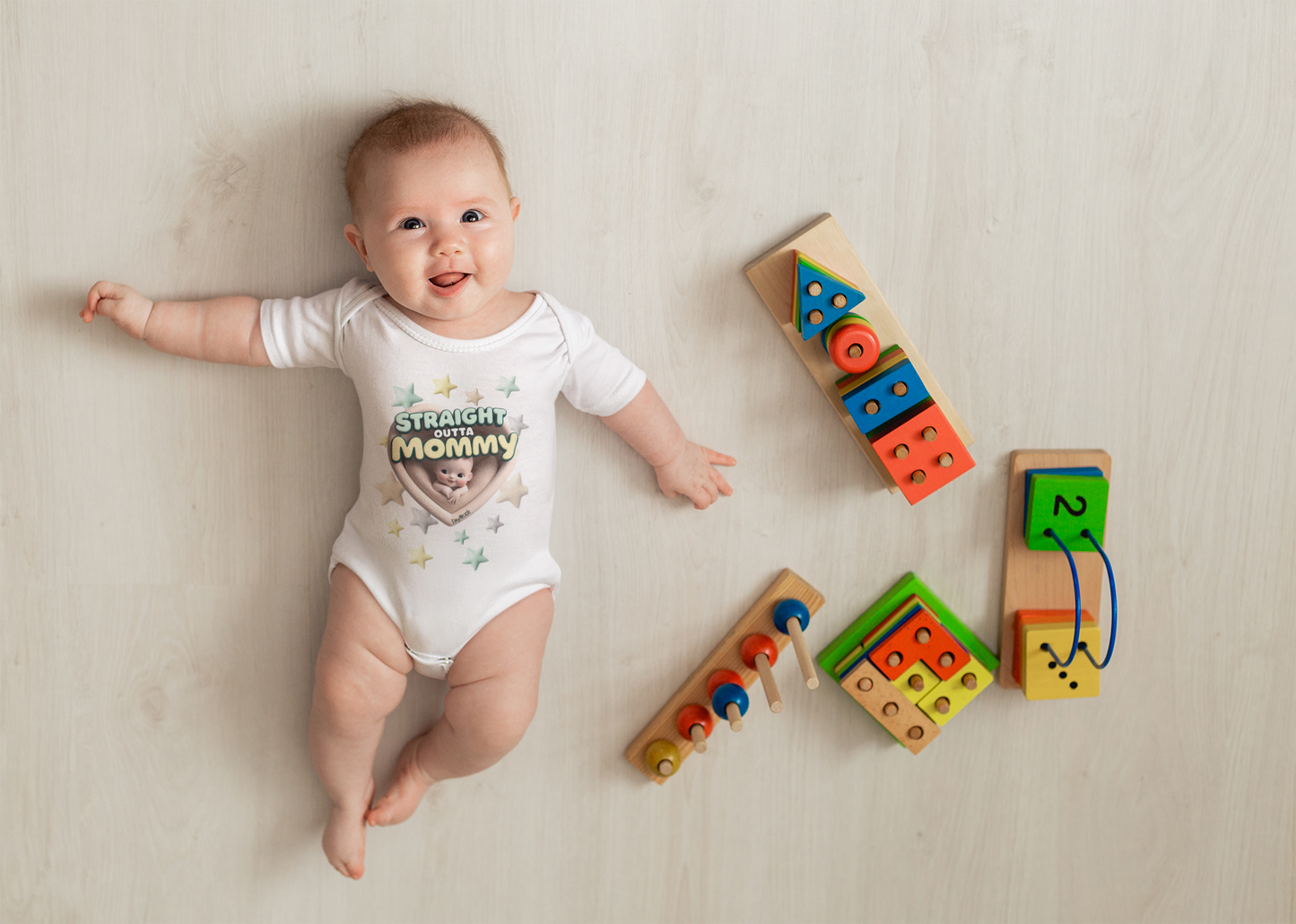 Straight Outta Mommy Baby Short Sleeve Bodysuit