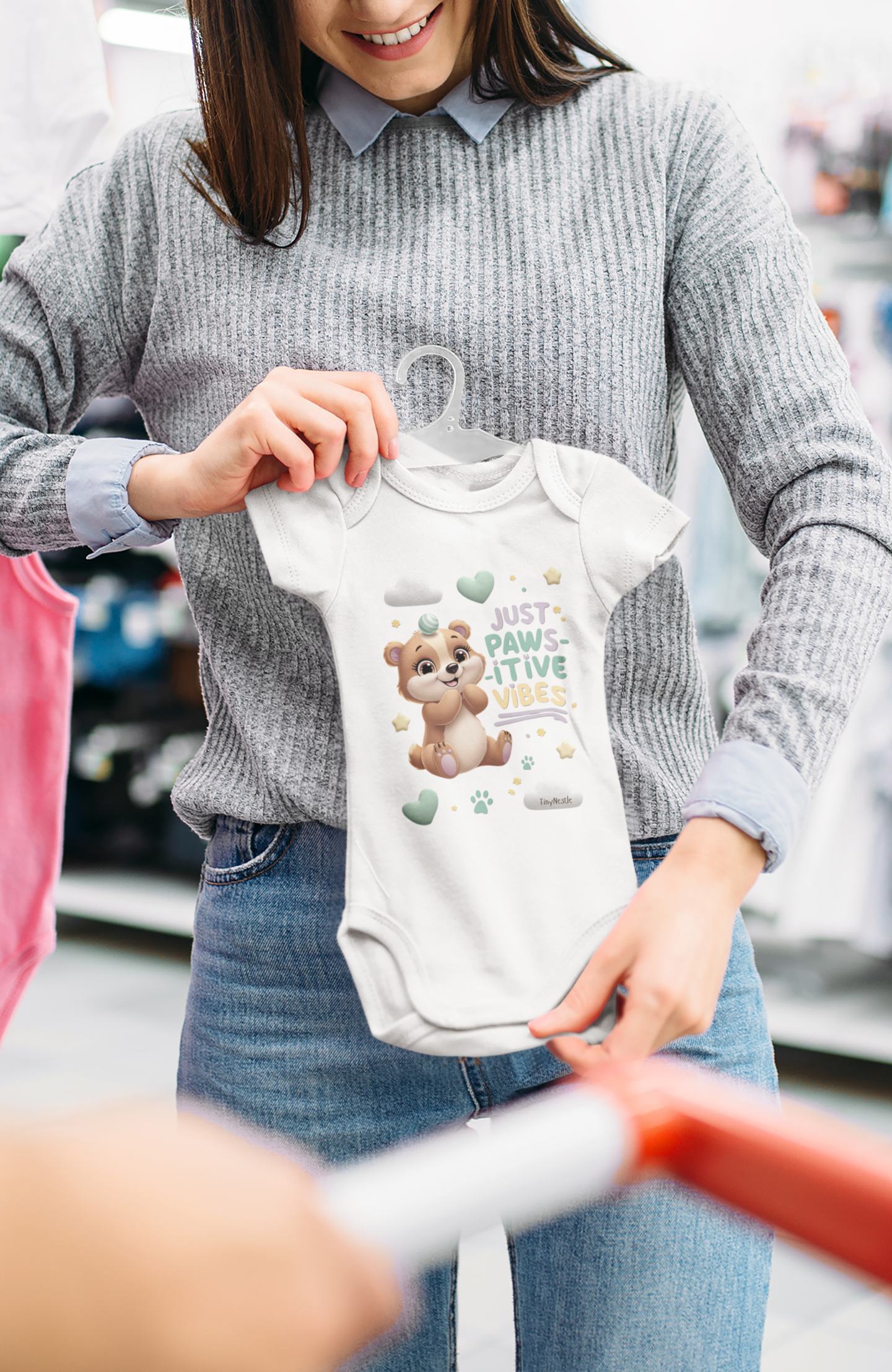 Just Paws-itive Vibes Short Sleeve Bodysuit