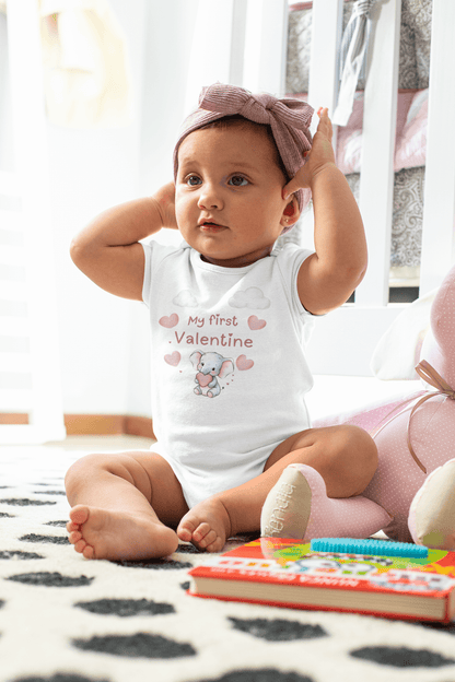 My First Valentine Baby Short Sleeve Bodysuit