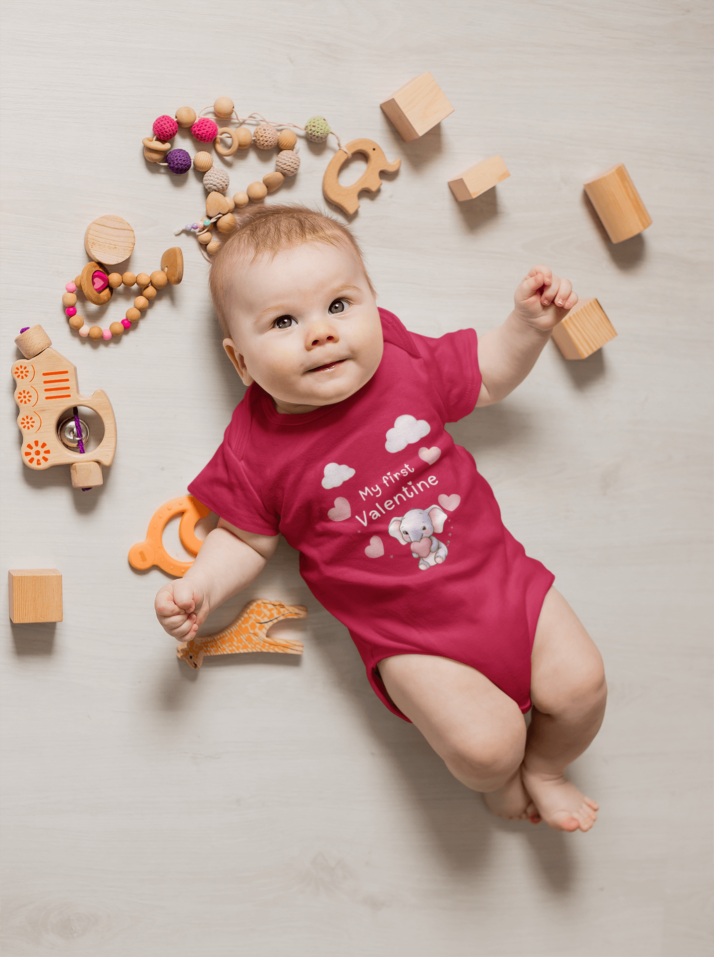 My First Valentine Baby Short Sleeve Bodysuit