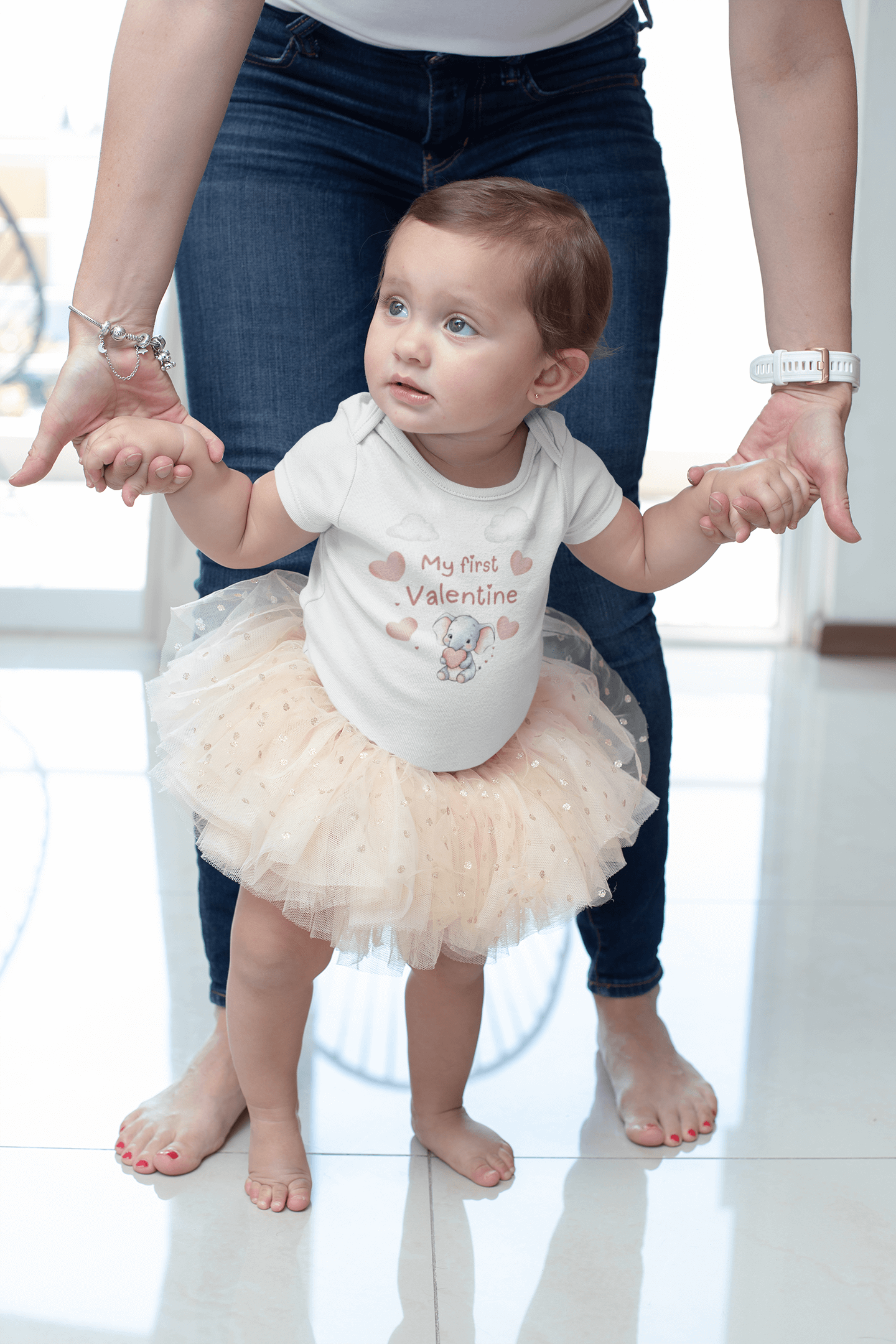 My First Valentine Baby Short Sleeve Bodysuit