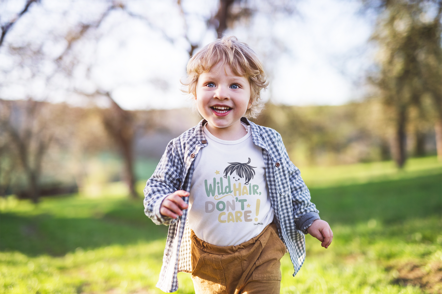 Wild Hair Don't Care Baby Long Sleeve Bodysuit